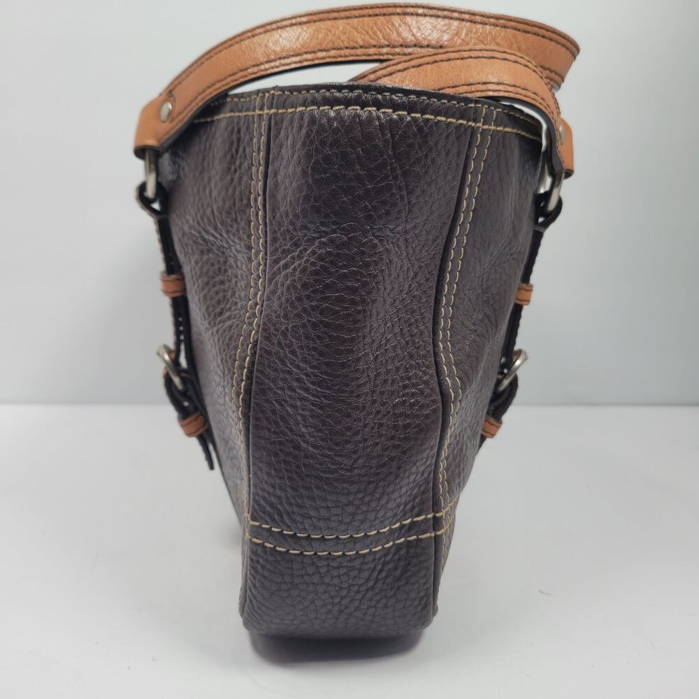 Coach Chelsea Women's Brown Pebbled Leather 2 Handles Tote Bag - Picture 4 of 11